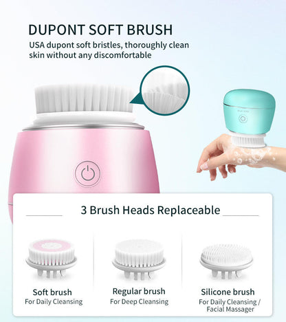 Waterproof Facial Cleansing Brush – Private Label Electric Silicone Sonic Face Cleanser